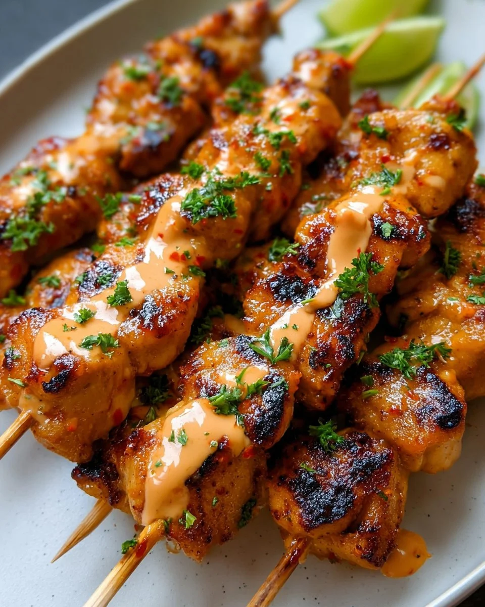Bang Bang Chicken Skewers