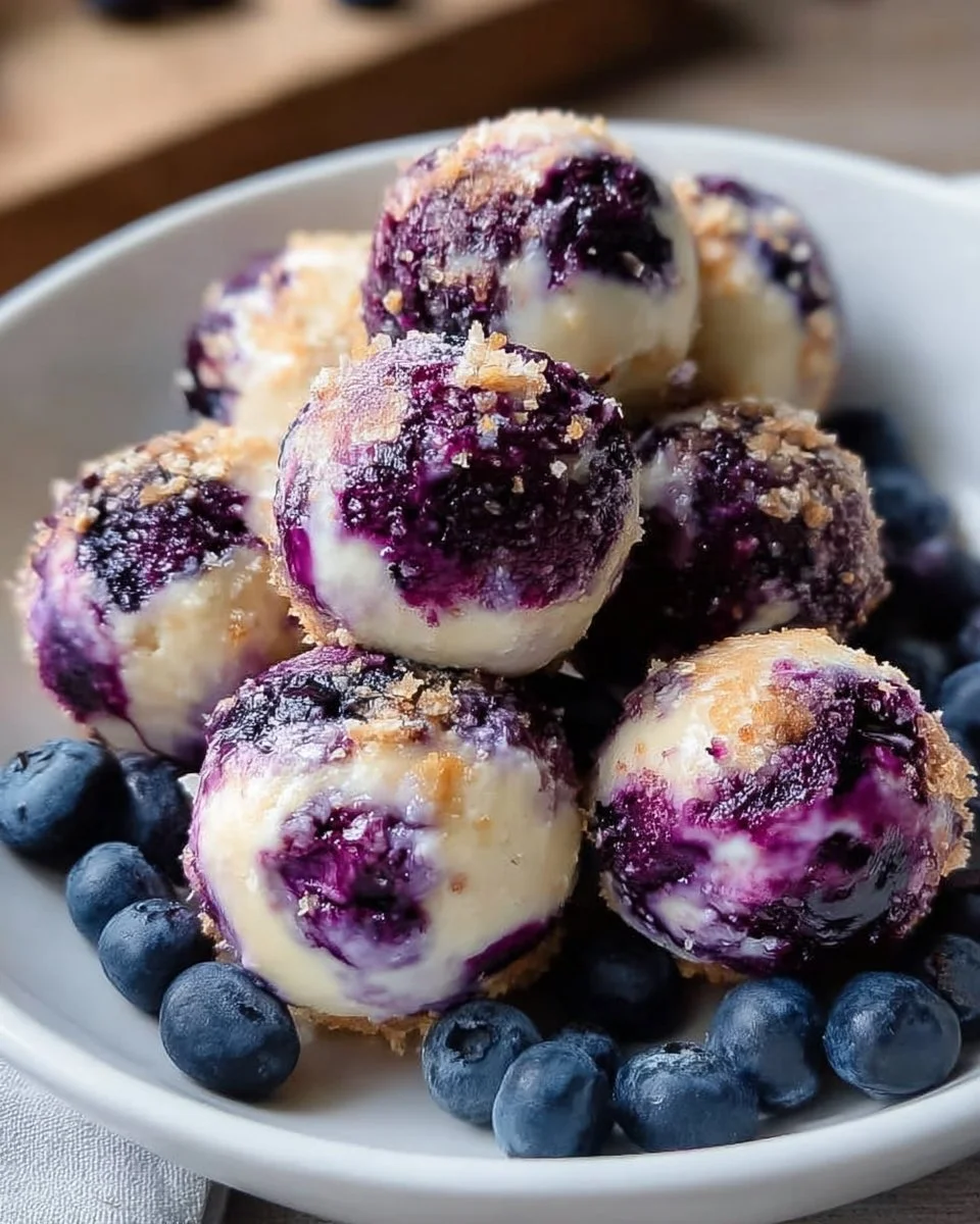 Blueberry Cheesecake Protein Bites