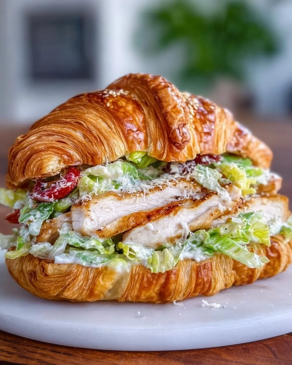 Chicken Caesar Croissant Sandwich