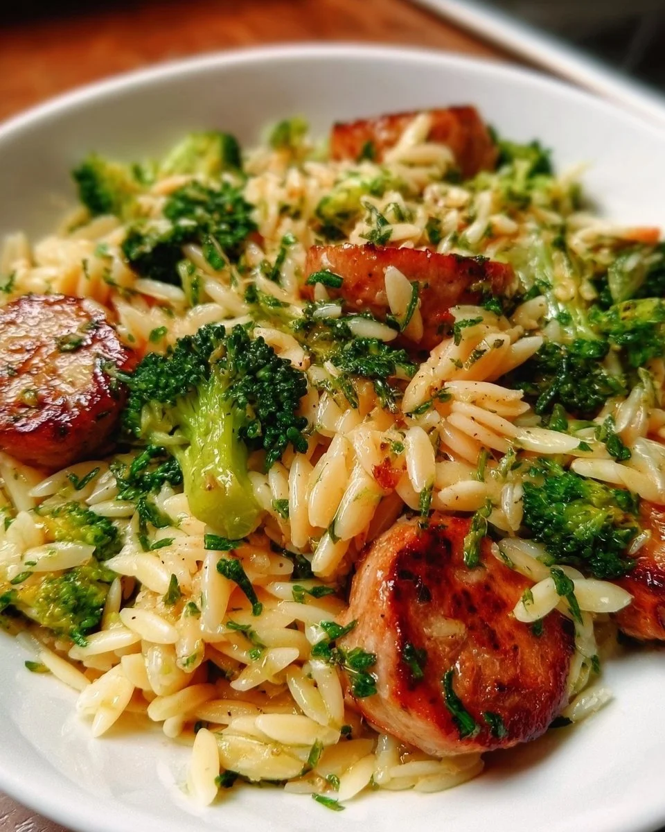 Chicken Sausage Broccoli Orzo Meal
