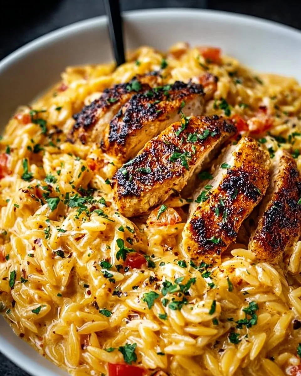 Comforting One-Pot Cajun Chicken Alfredo Orzo in Just 30 Minutes
