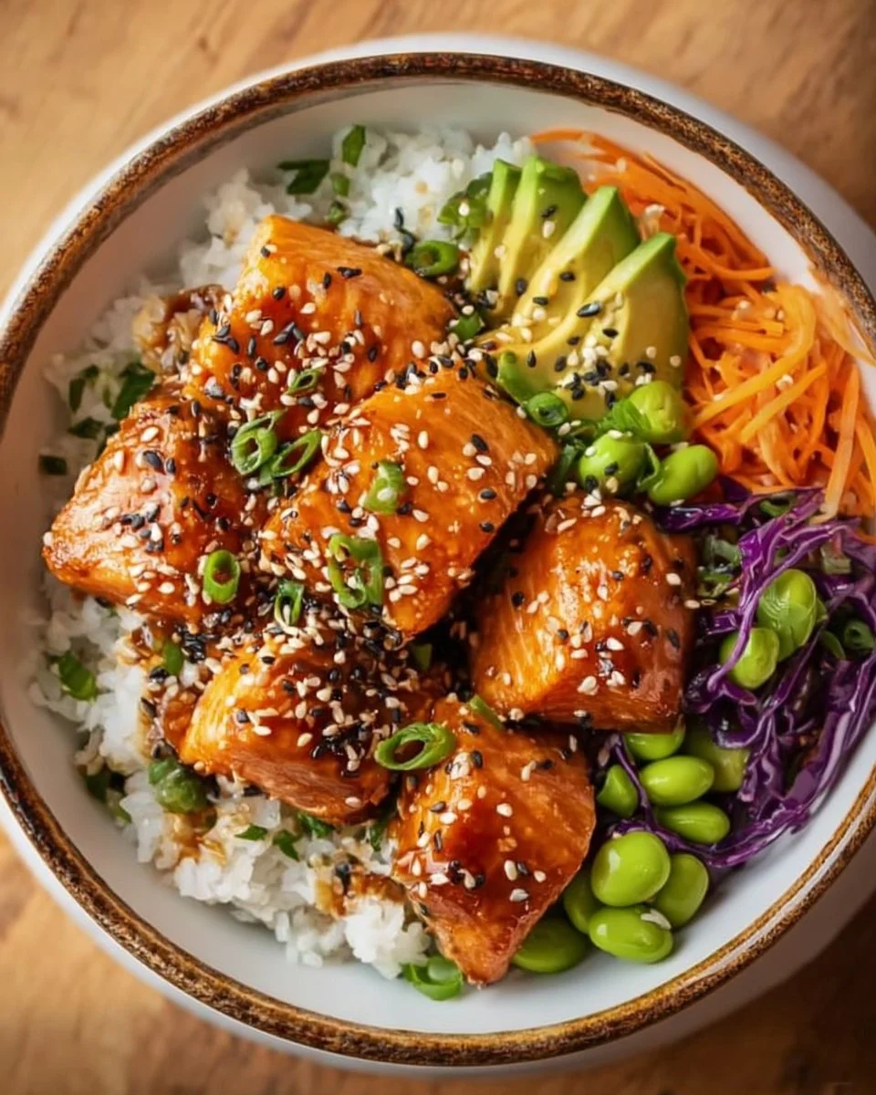 Crispy Salmon and Rice Bowl