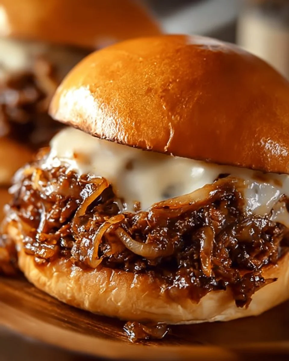 French Onion Beef Sloppy Joes