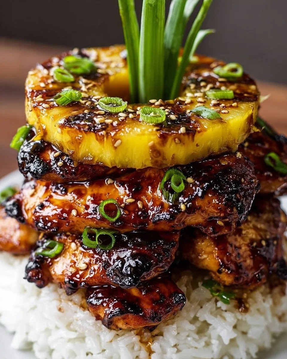 Hawaiian Turned Chicken Stack