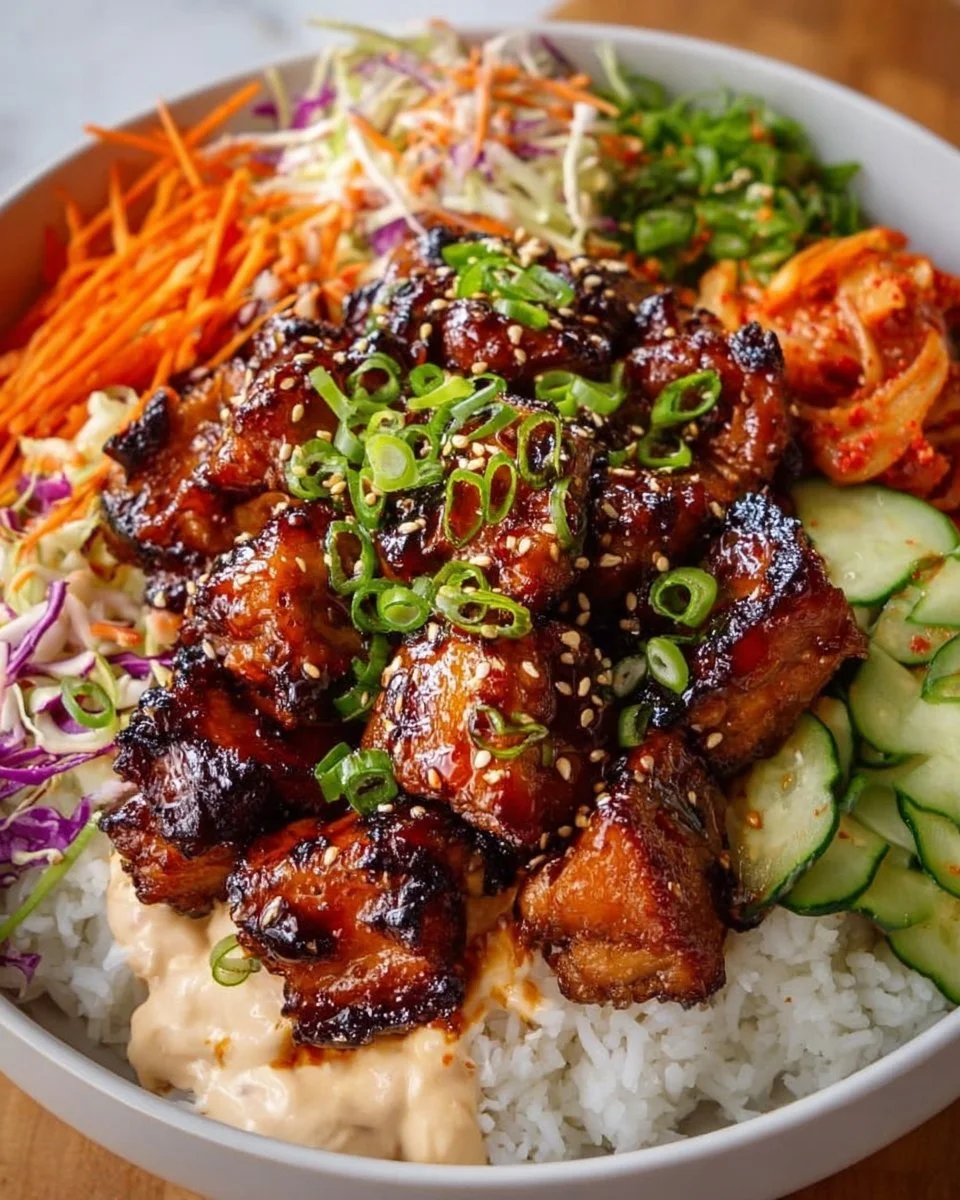 Korean BBQ Chicken Bowls (Easy Weeknight Recipe!)