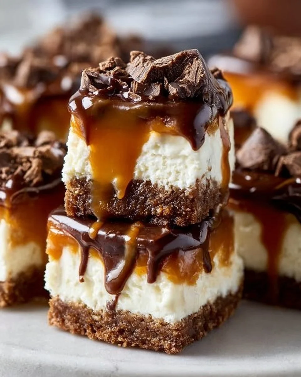 No-Bake Chocolate Caramel Cheesecake Bites