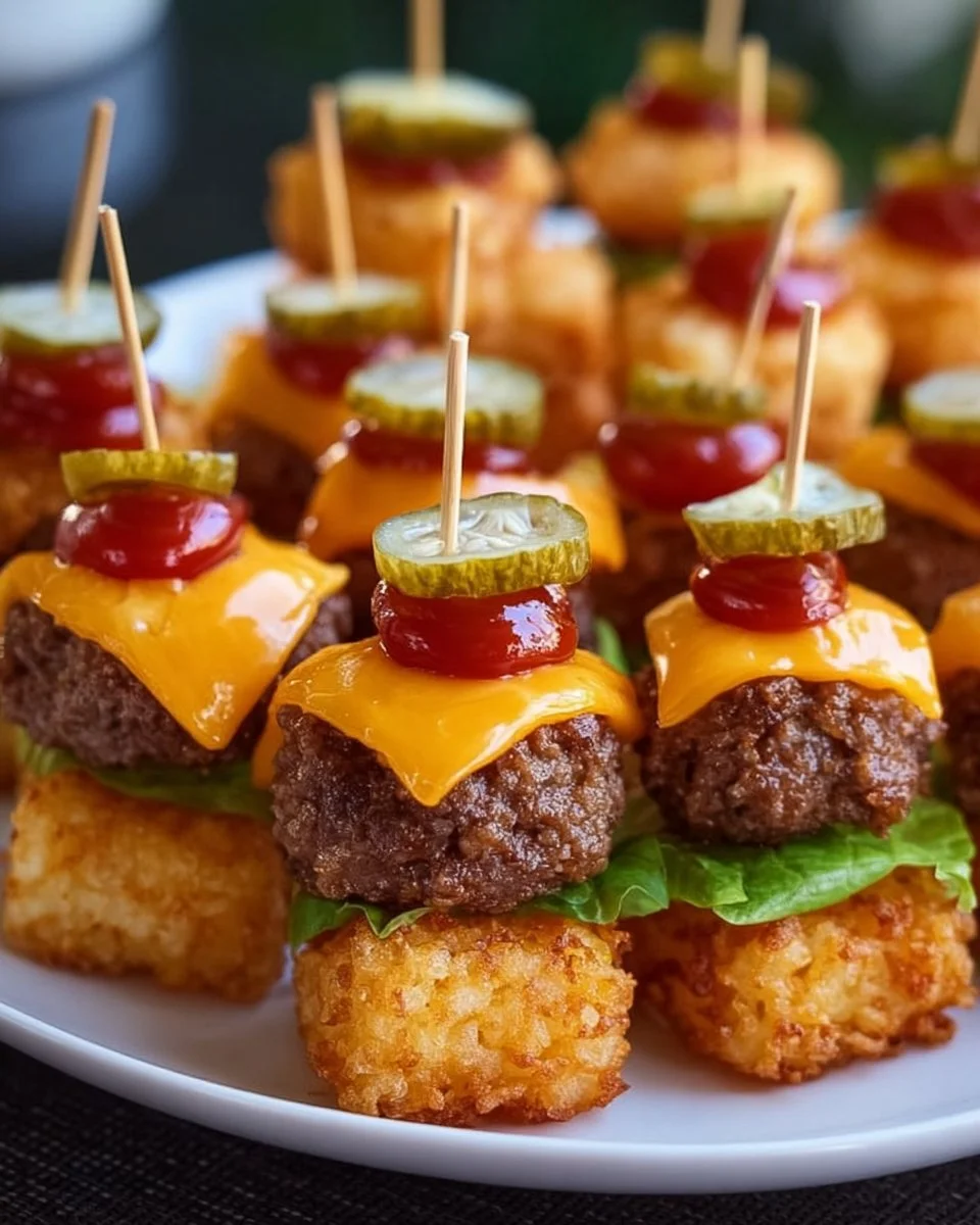 Tater Tot Mini Cheeseburger Bites