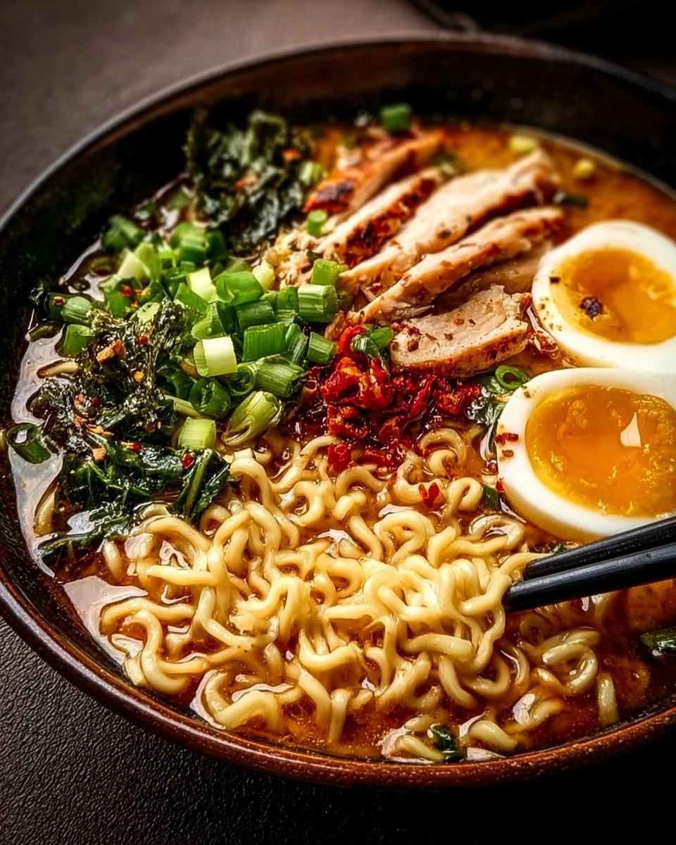 Creamy Garlic Chicken Ramen
