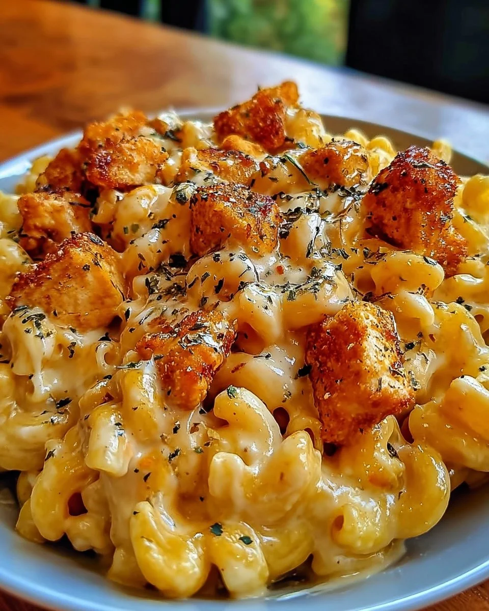Creamy Honey Pepper Chicken Mac and Cheese Delight