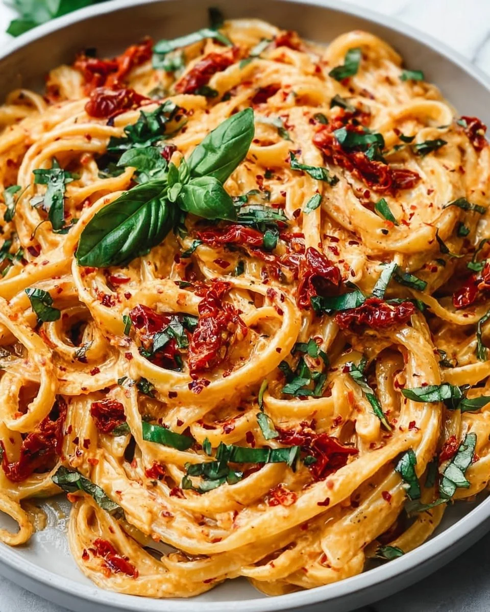 Creamy Vegan Sun-Dried Tomato Pasta