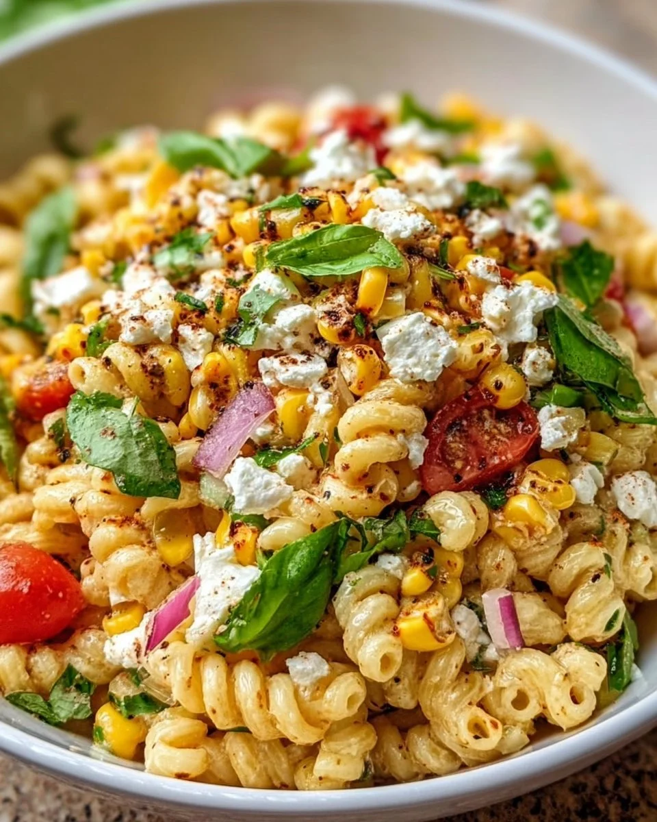 Juicy Street Corn Pasta Salad