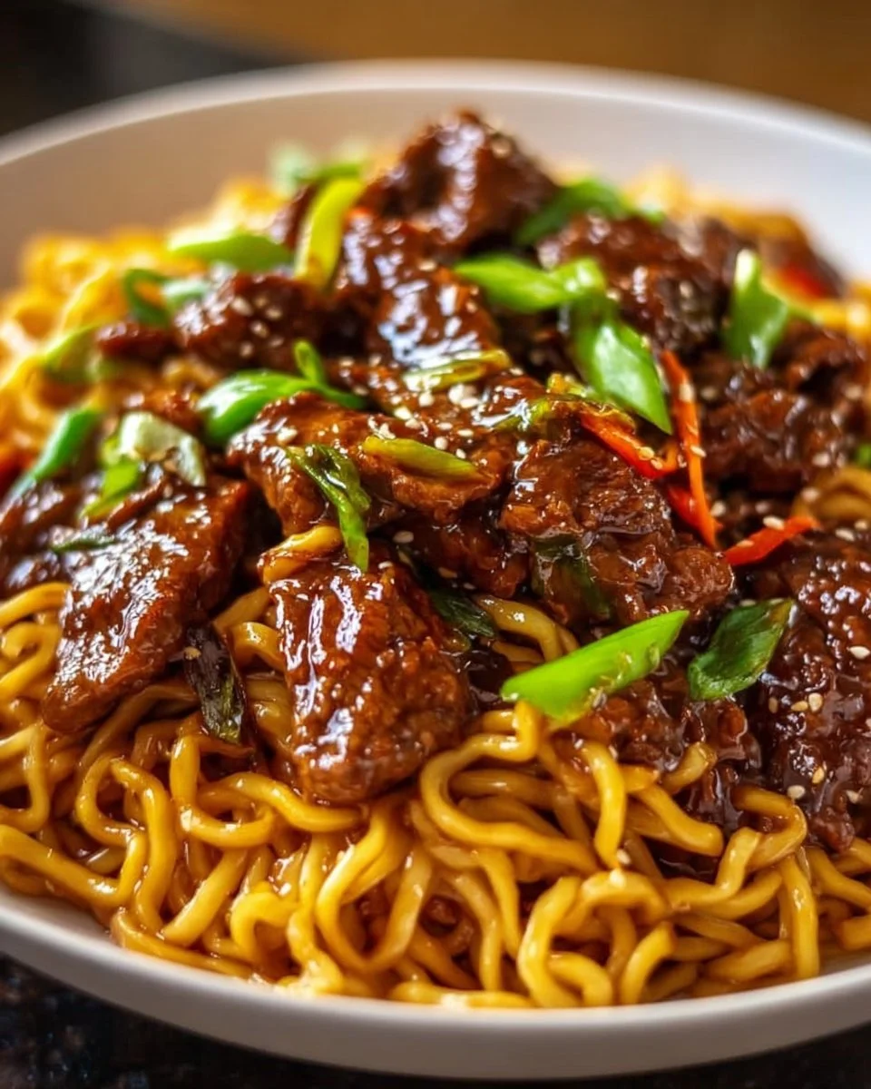 Sticky Beef Noodles