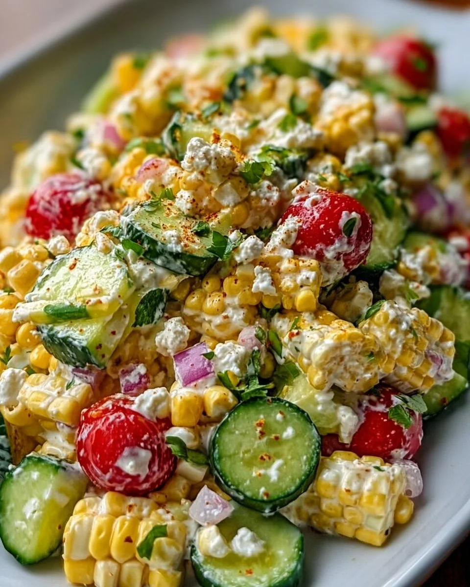 Street Corn Creamy Cucumber Salad That’s Perfect for Summer Fun