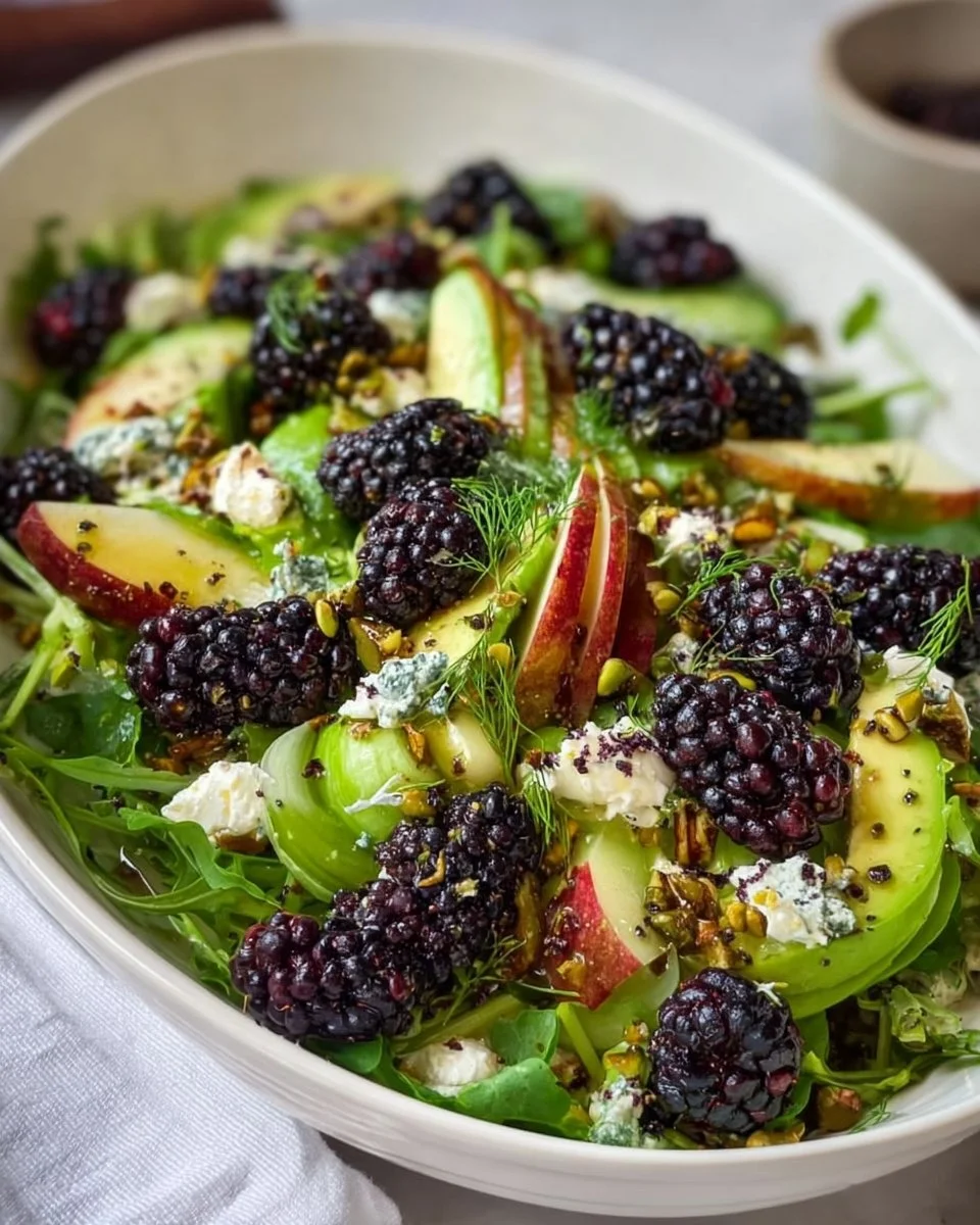 Blackberry Apple Salad with Fennel &amp; Avocado