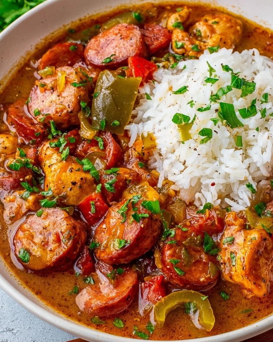 Cajun Chicken and Andouille Sausage Gumbo