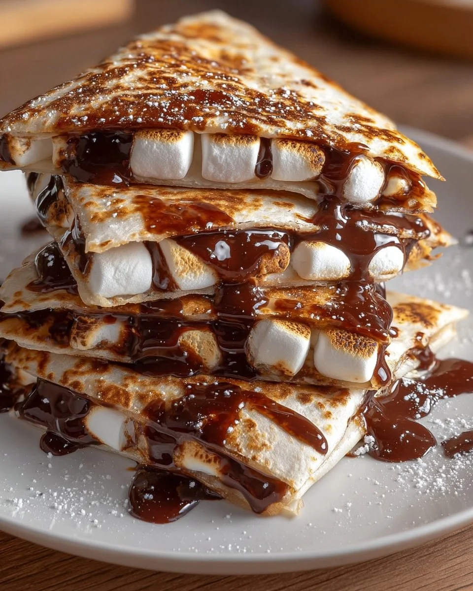 Chocolate Blackstone S’Mores Quesadilla