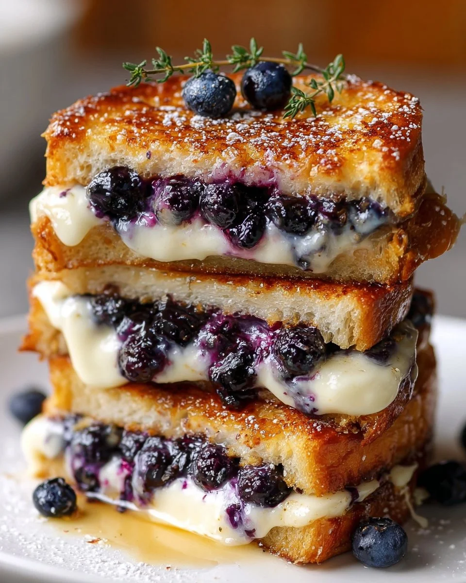Crispy Blueberry Grilled Cheese
