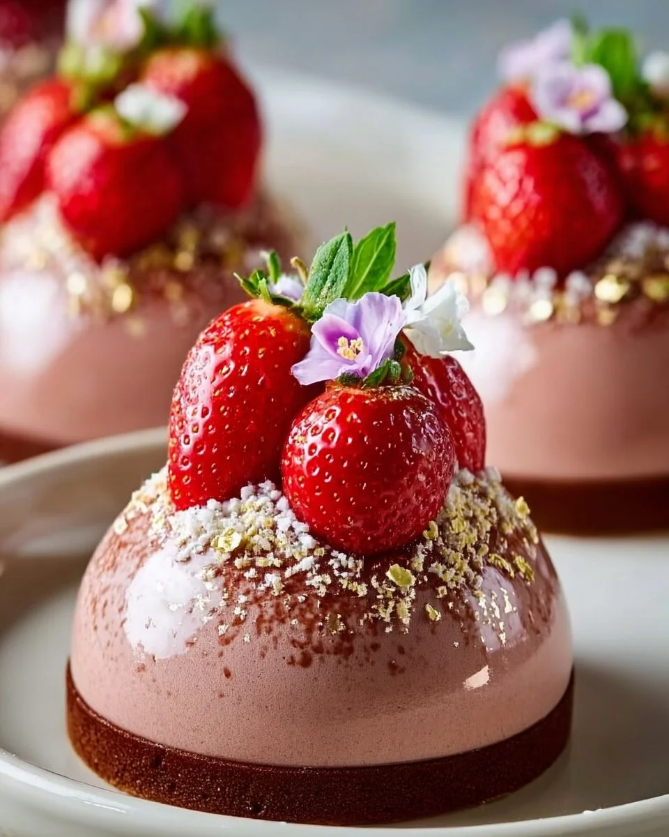 Easy Chocolate Strawberry Mousse Domes Recipe