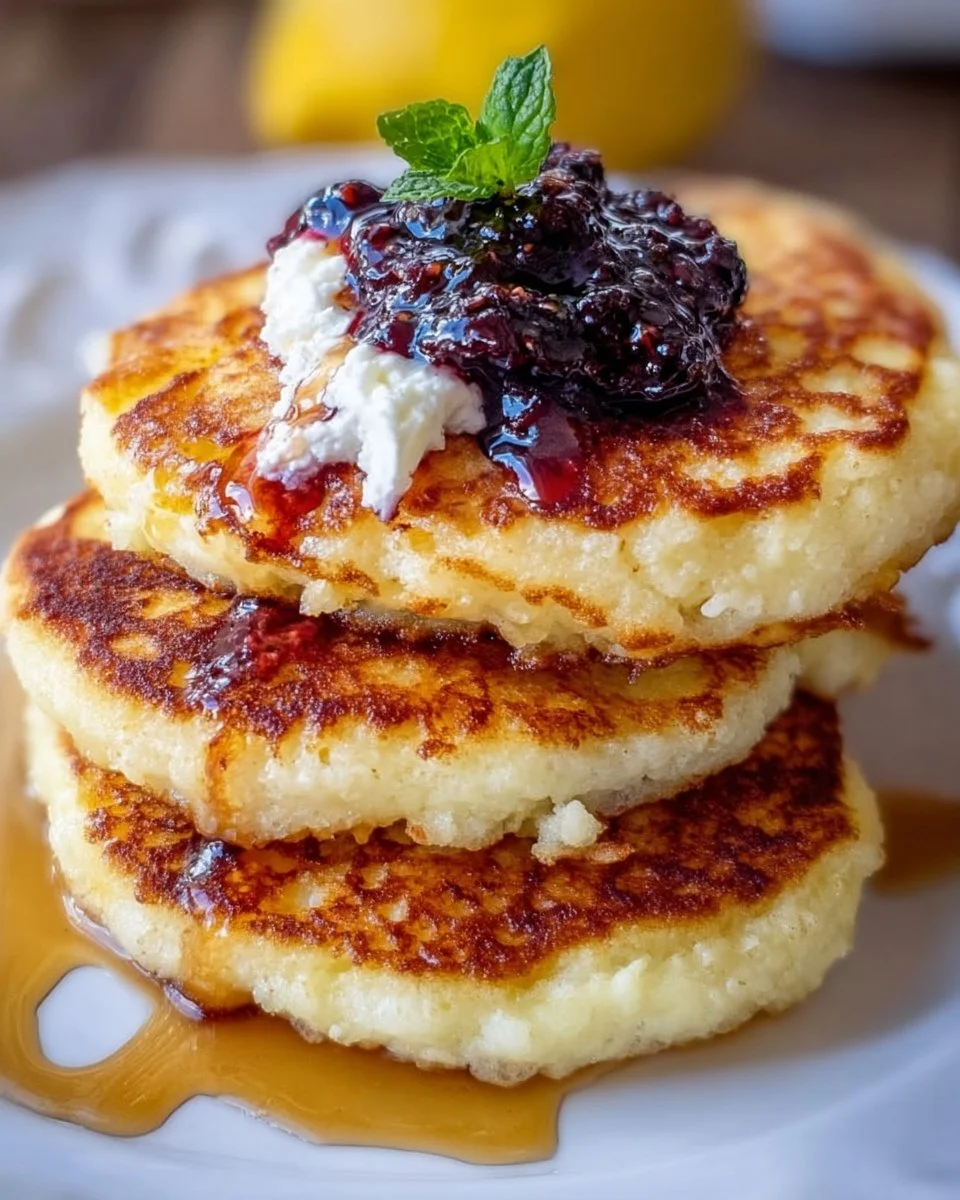 Easy Lemon Syrniki – Cheese Pancakes (video)