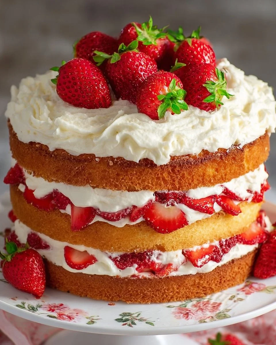 Easy Strawberry Shortcake Cake Recipe