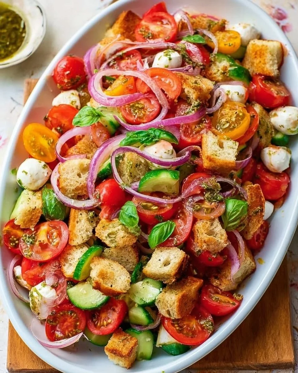 Easy Tomato Panzanella Salad Recipe