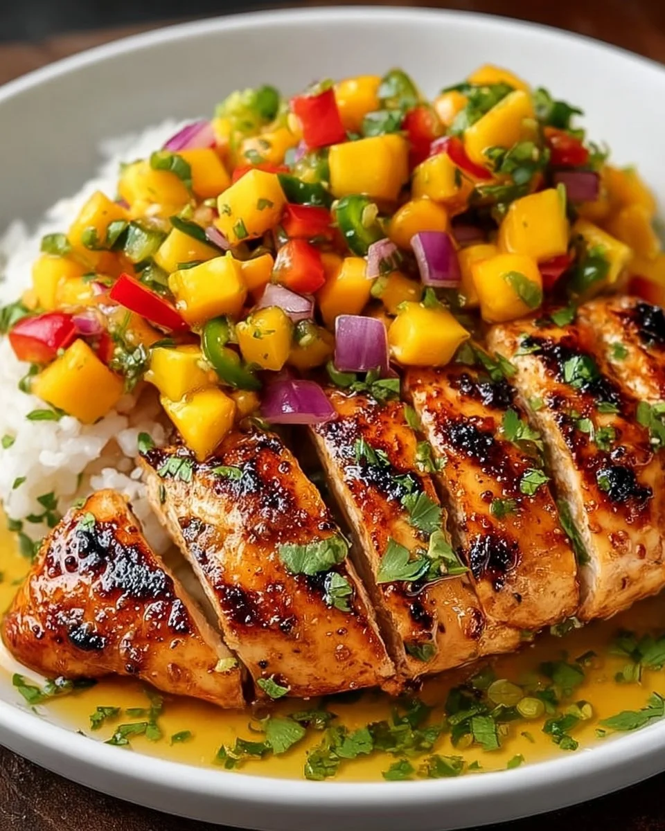 Honey Lime Chicken with Mango Salsa