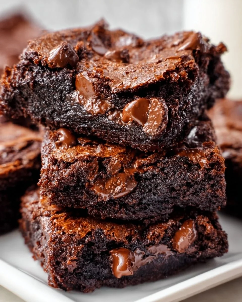 One Bowl Chocolate Chip Brownies
