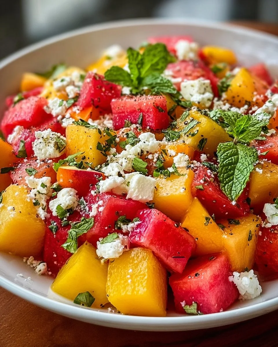 Peach Watermelon Salad