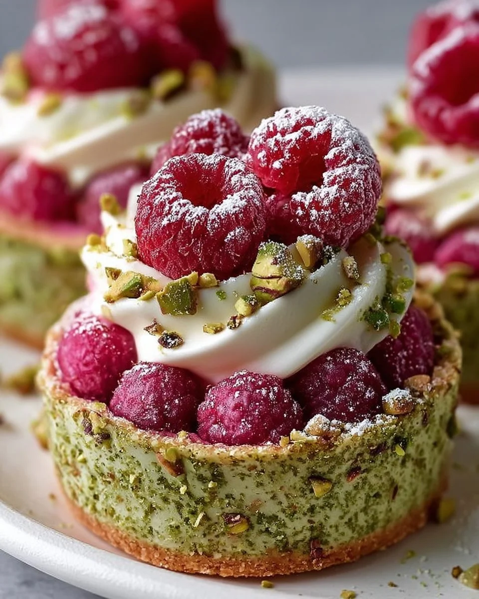Raspberry-Pistachio Mini Cakes