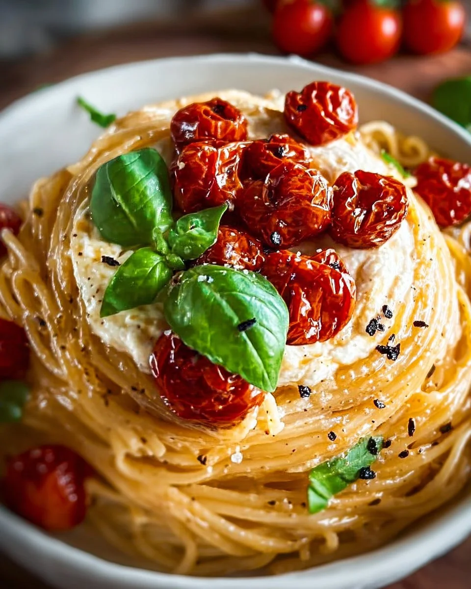 Roasted Tomato and Garlic Ricotta Pasta