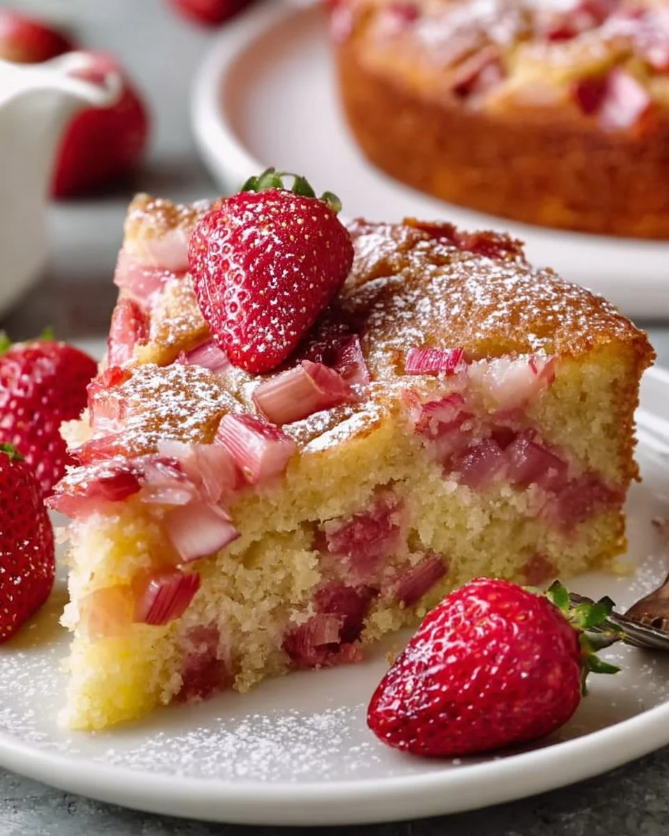 Strawberry Rhubarb Cake