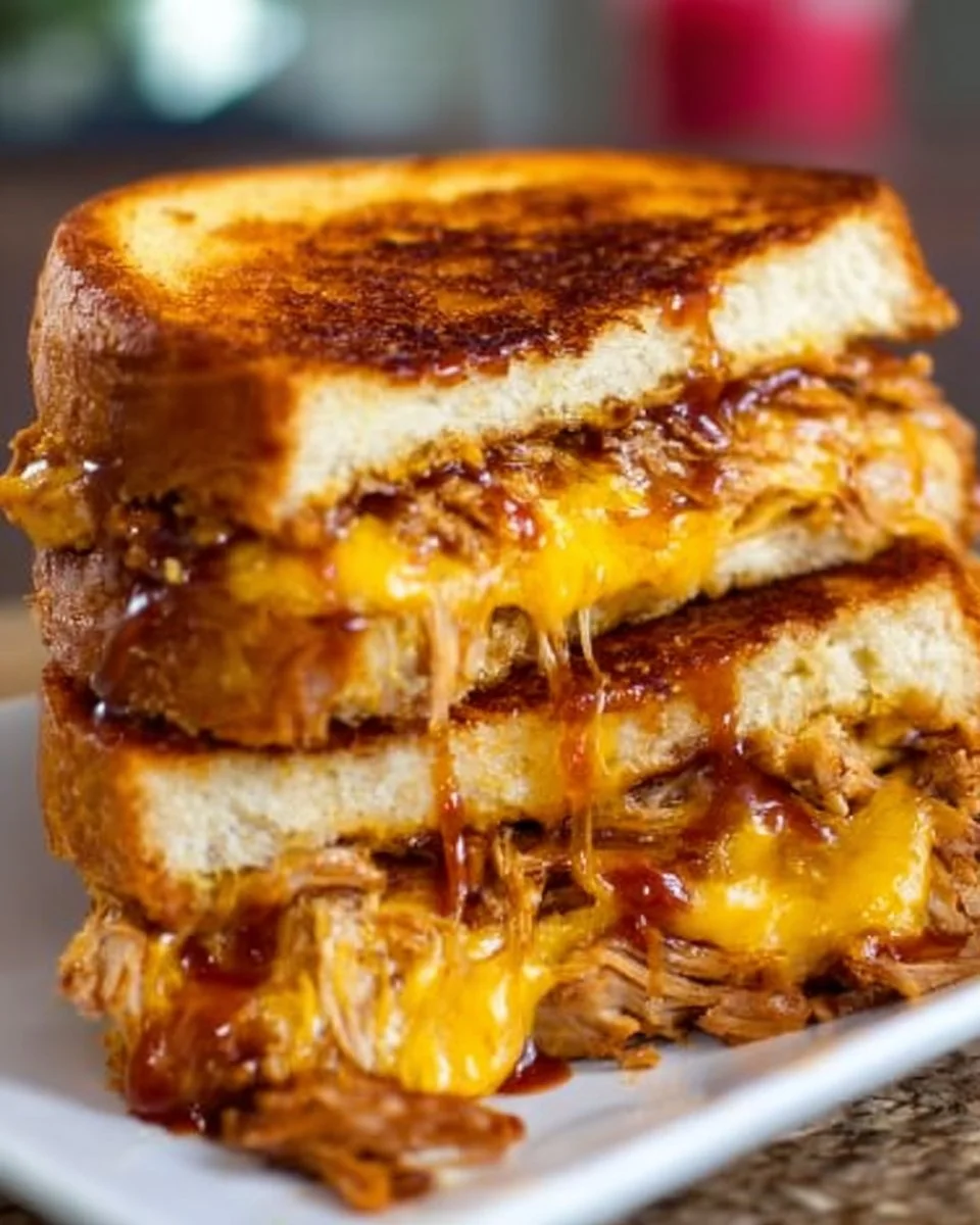 BBQ Pulled Pork Grilled Cheese
