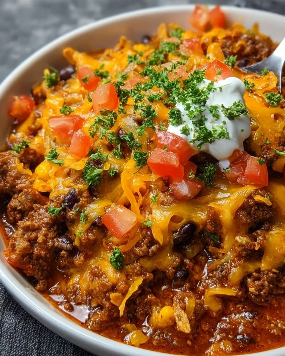 Crockpot Taco Casserole