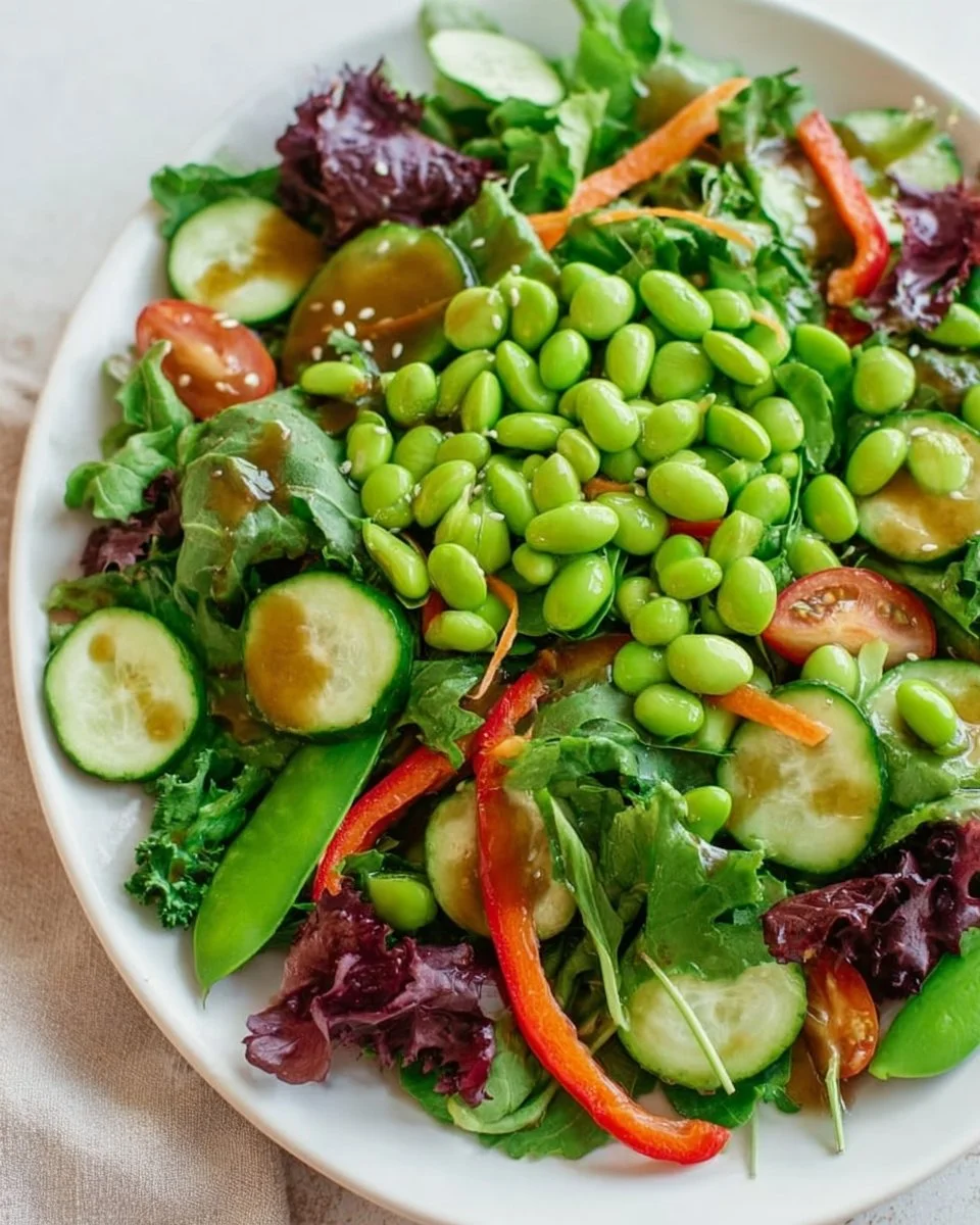 Mixed Green Salad with Sesame Ginger Vinaigrette