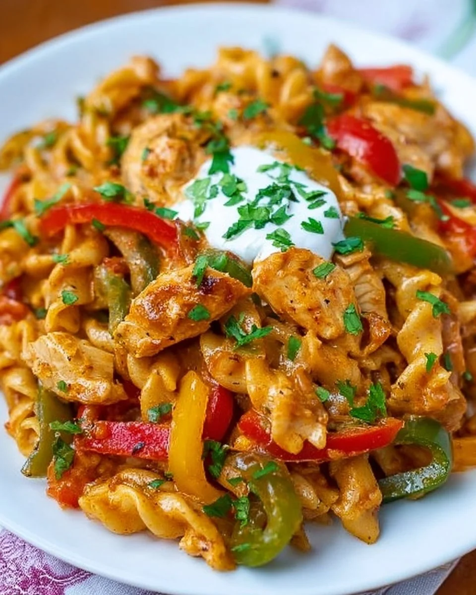 One Pot Chicken Fajita Pasta