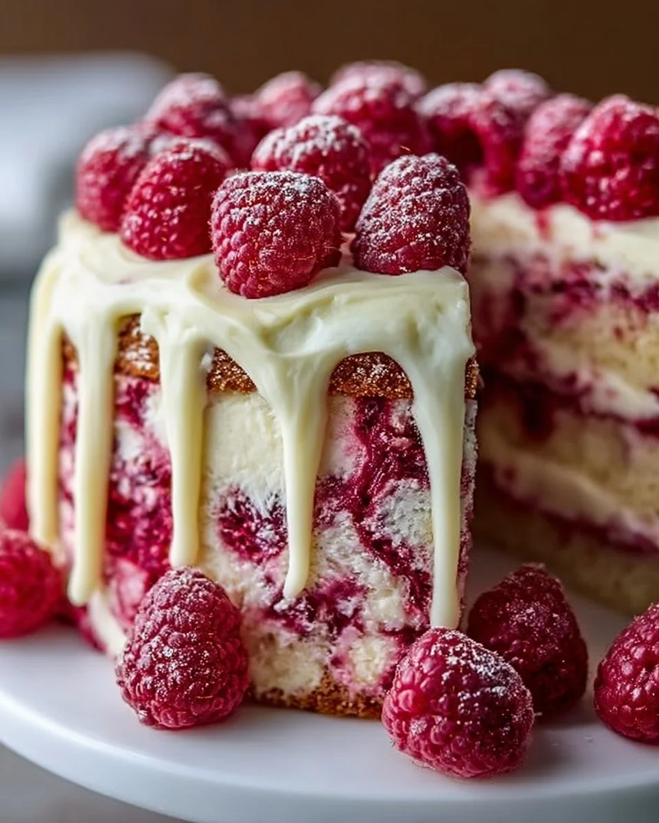 Raspberry and White Chocolate Cake
