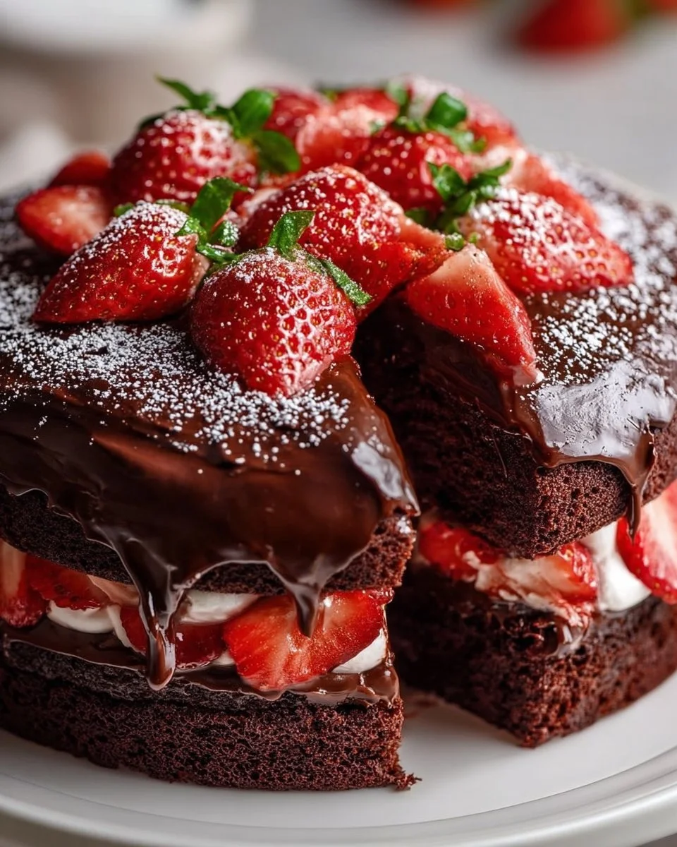 Strawberry Chocolate Cake