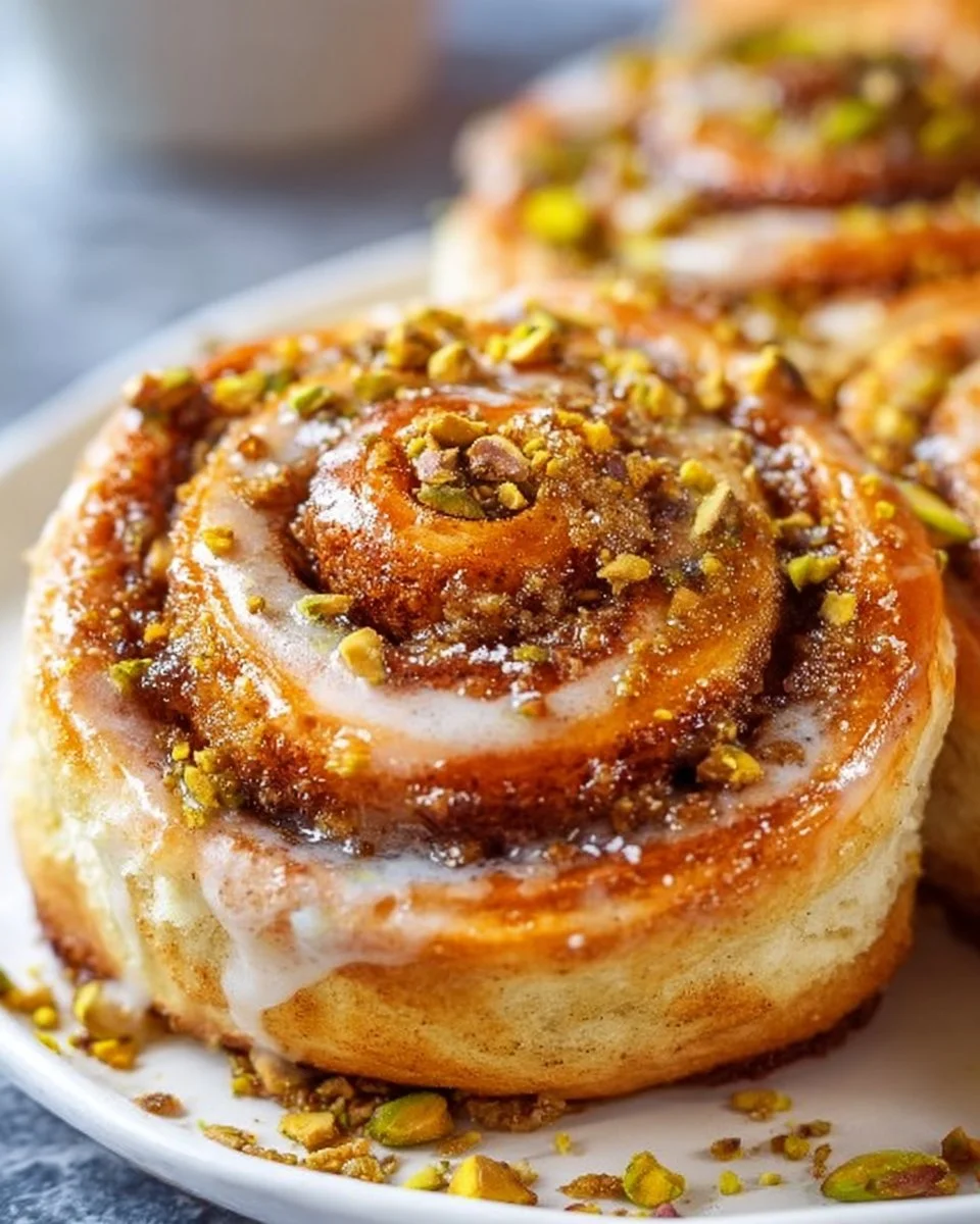 The Best Pistachio Honey Cinnamon Rolls