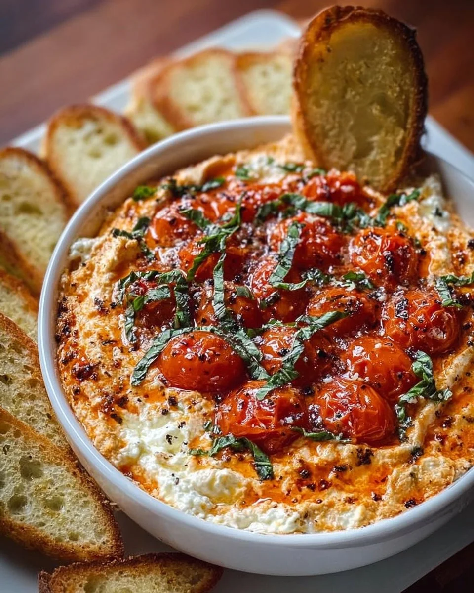 Three-Cheese Tomato Bruschetta Dip