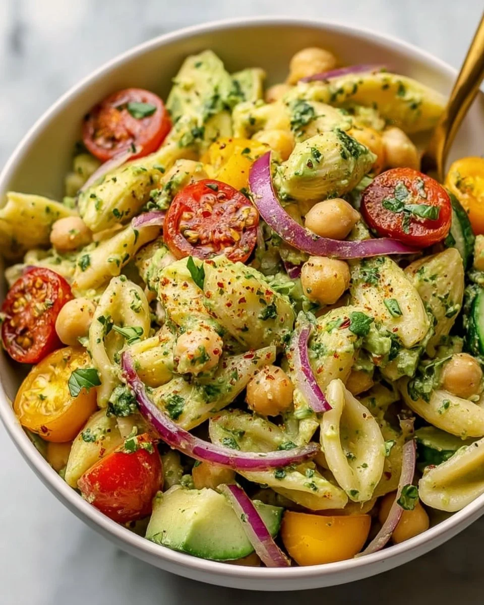 Vegan Avocado Pasta Salad